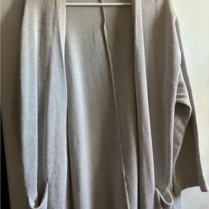 DONNI. Light Beige Open-Front Cardigan